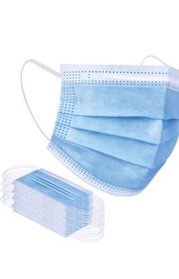 Borne Blue Disposable Face Masks 100 Count