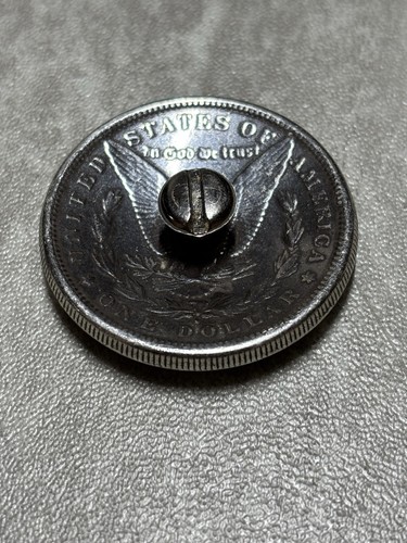 1881 Morgan/ Eagle Silver Dollar Replica Coin Concho Screwback 1.5" Arts Crafts - Picture 6 of 8