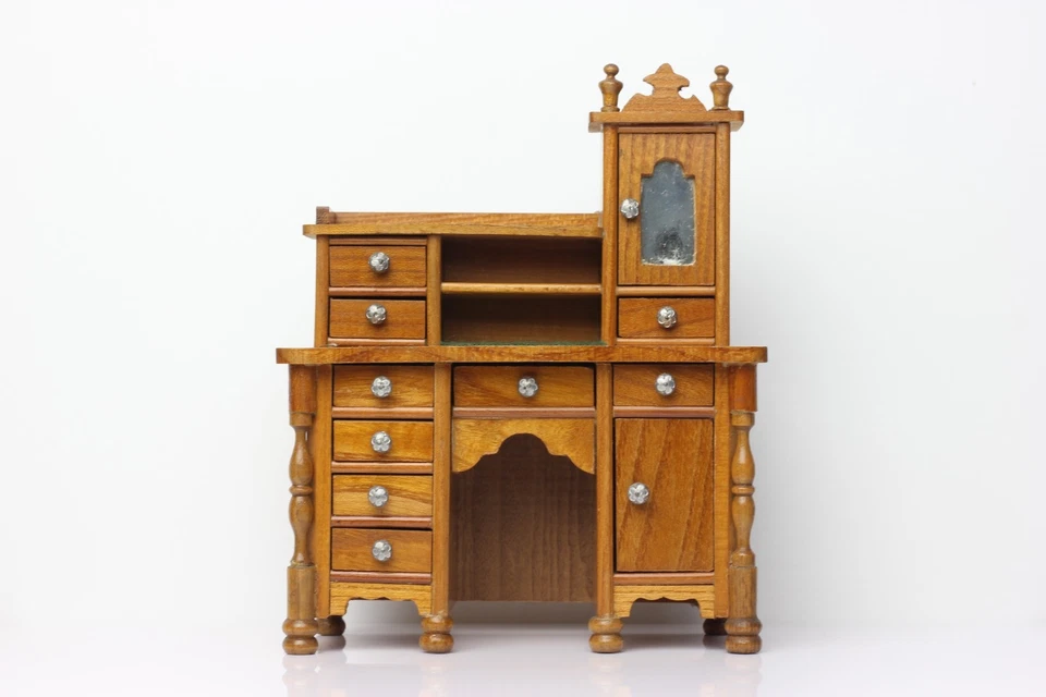 Antiga escrivaninha alemã Schneegas Walterhausen miniatura 1:12 1890 - Imagem 3 de 4