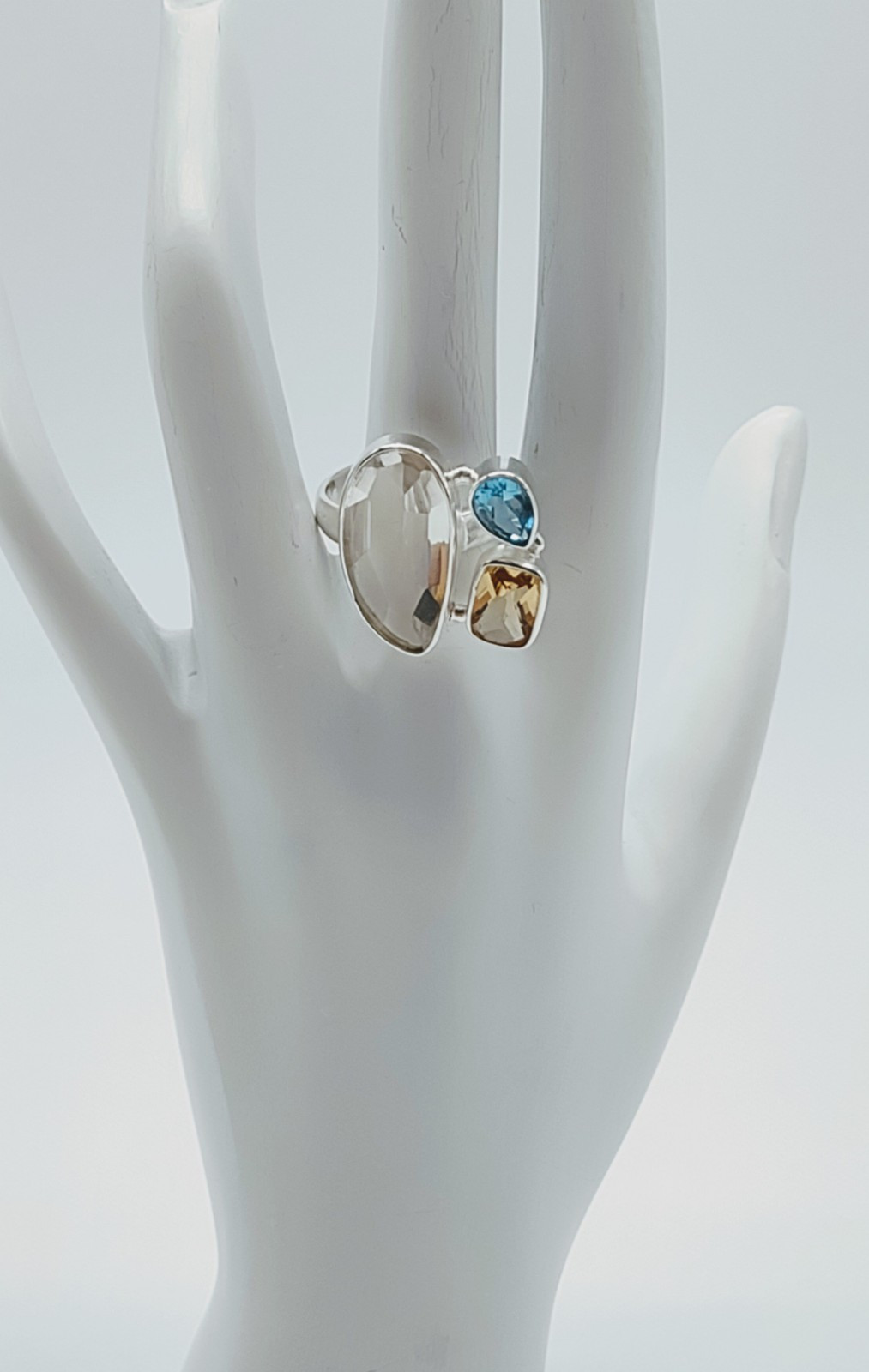 Artisan Crafted Multi Gemstone Statement Ring - image 7