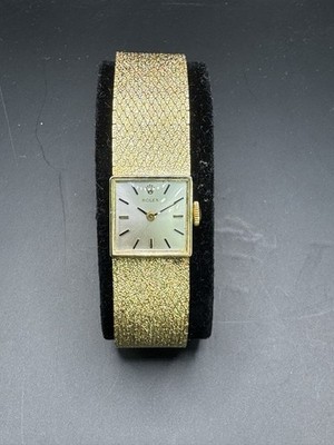 Vintage Rolex Ladies 14K Gold Dress Watch  Square Case  Serviced &  Warranty | eBay