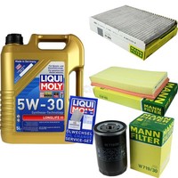 Mann Inspektionspaket 5L Liqui Moly Longlife 5W-30 FüR VW Golf IV 1.6 2.0 1.8 T