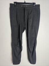 James Perse Womens Joggers Size 2 Utility Pants Drawstring Cotton Black EUC