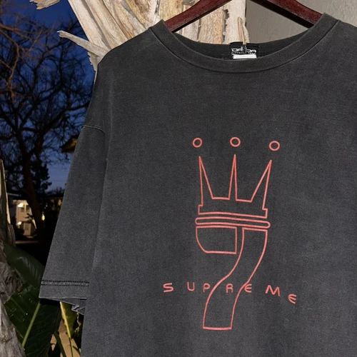 T shirt vintage DADA Supreme années 90 streetwear urban rap basket 2XL noir délavé