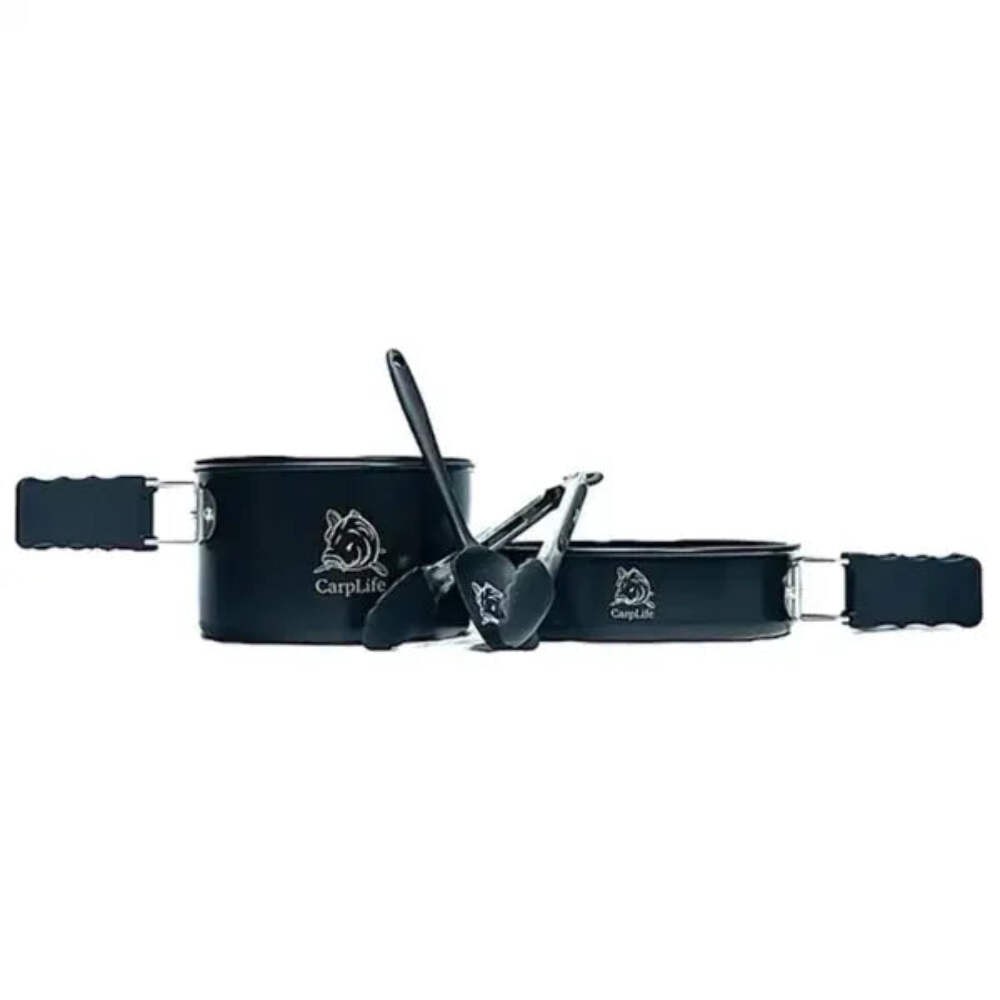 CarpLife Night Forge Frying/Grill Pan & Tongs