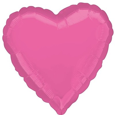 Pink foil (mylar) heart balloon 18 inches