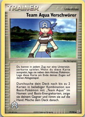 Pokémon Team Aqua Verschwörer 77/95 EX Team Magma vs Team Aqua 2005 Deutsch