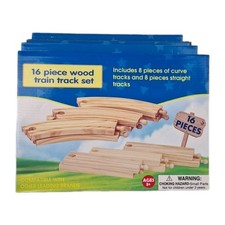    Lot 64 Wooden Railway "Match Thomas  Friends, Brio" 32 Curve And 32 Straight