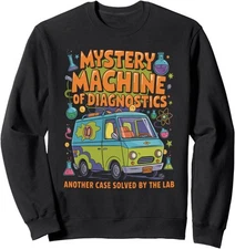 Lab Week 2025 Retro Mystery Machine Of Diagnostics Unisex Crewneck Sweatshirt