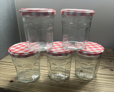 5 Bon Maman Clear Jam Jelly Jars  Standard Size