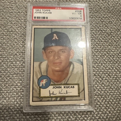 PSA 4 - 1952 Topps HIGH NUMBER #358 John Kucab Philadelphia A's *STERLINGCARDS*