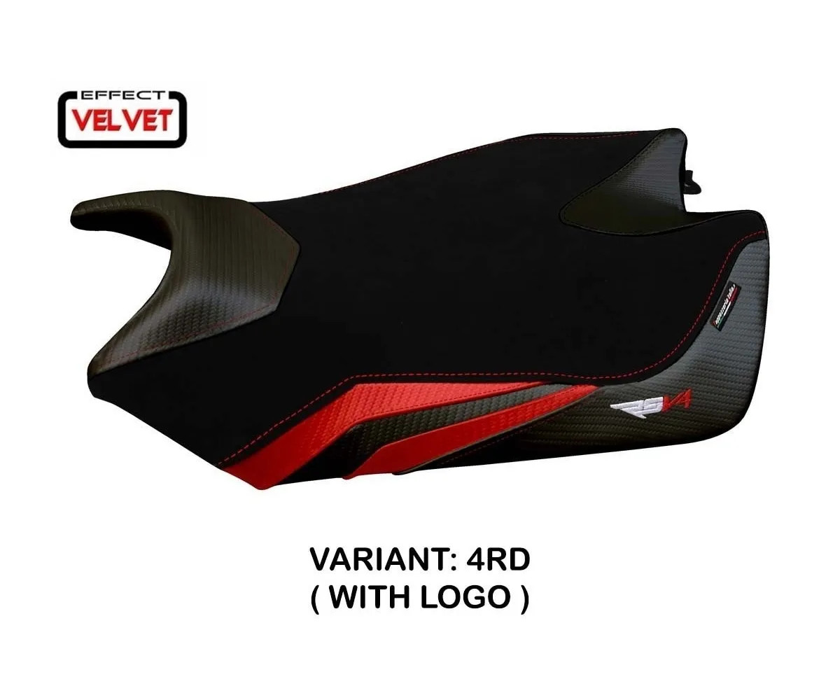 Seat saddle cover Torino Velvet Red (RD) TPZ for APRILIA RSV4 2009 > 2020 0k