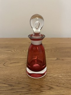Dartington Cranberry Red Perfume Bottle/ Very Good Condition
