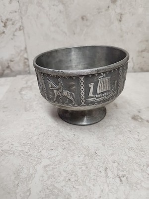 Viking Warrior Riding Horse Ship Tinn  Pewter Norway  Snorre 12