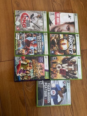 xbox 360 games, Tony hawks project 8, marvel ultimate alliance, tiger woods, mlb