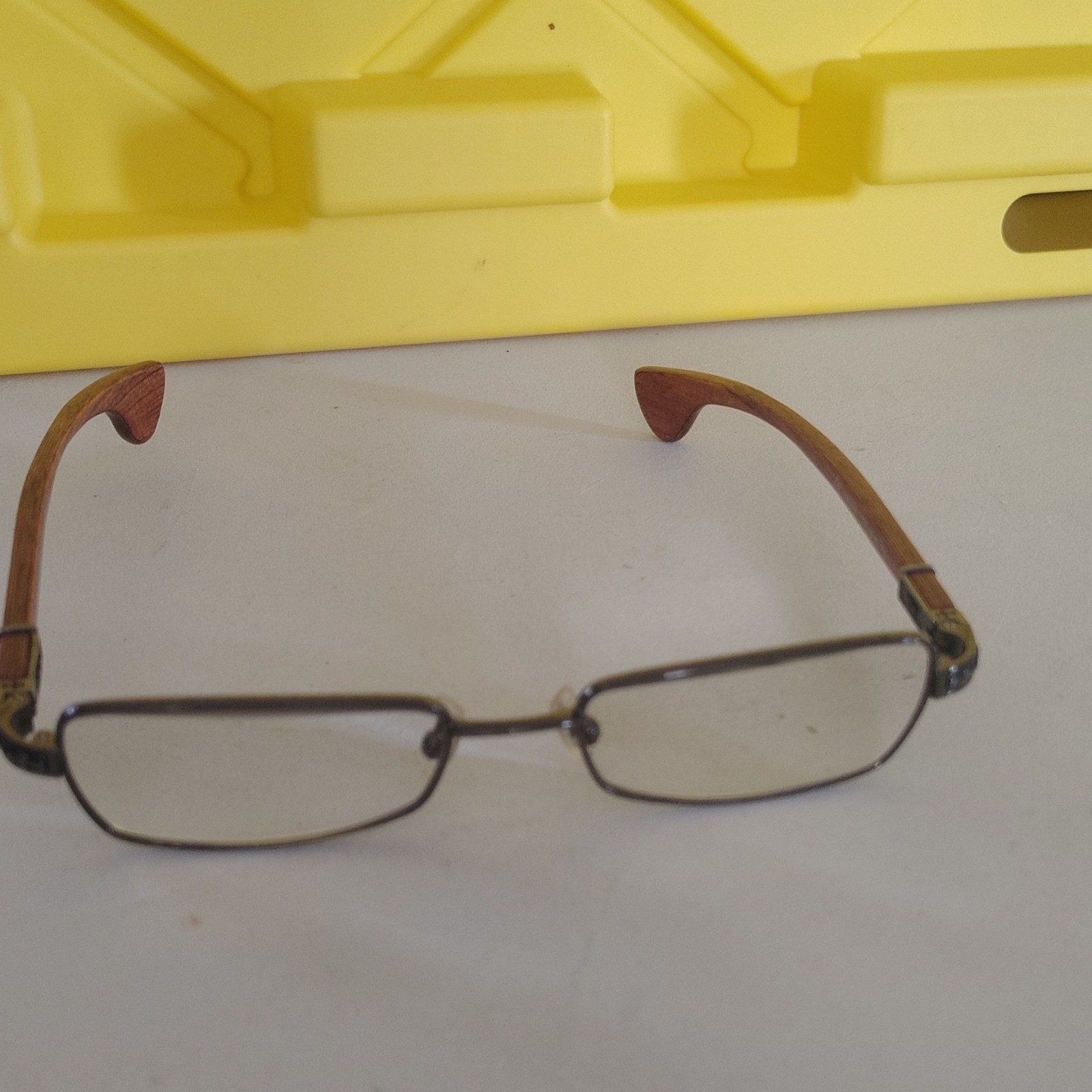 Chrome Hearts TE-WA-TE Brown Wood Metal Full Rim Eyeglasses Frames thumbnail 2