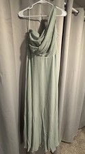 Women's Small Birdy Grey Bridesmaid Long Dress Sage Green Gown brand new