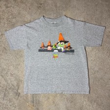 Vintage 1999 Toy Story 2 Promo Traffic Cone TShirt Disney Pixar Buzz Slinky Rare