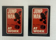 1982 Topps Donkey Kong Jump Man At Work. Mario R/C  Pack Fresh O/C 2 Cards 