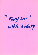Jerome Anthony "Little Anthony"- Signed Paper