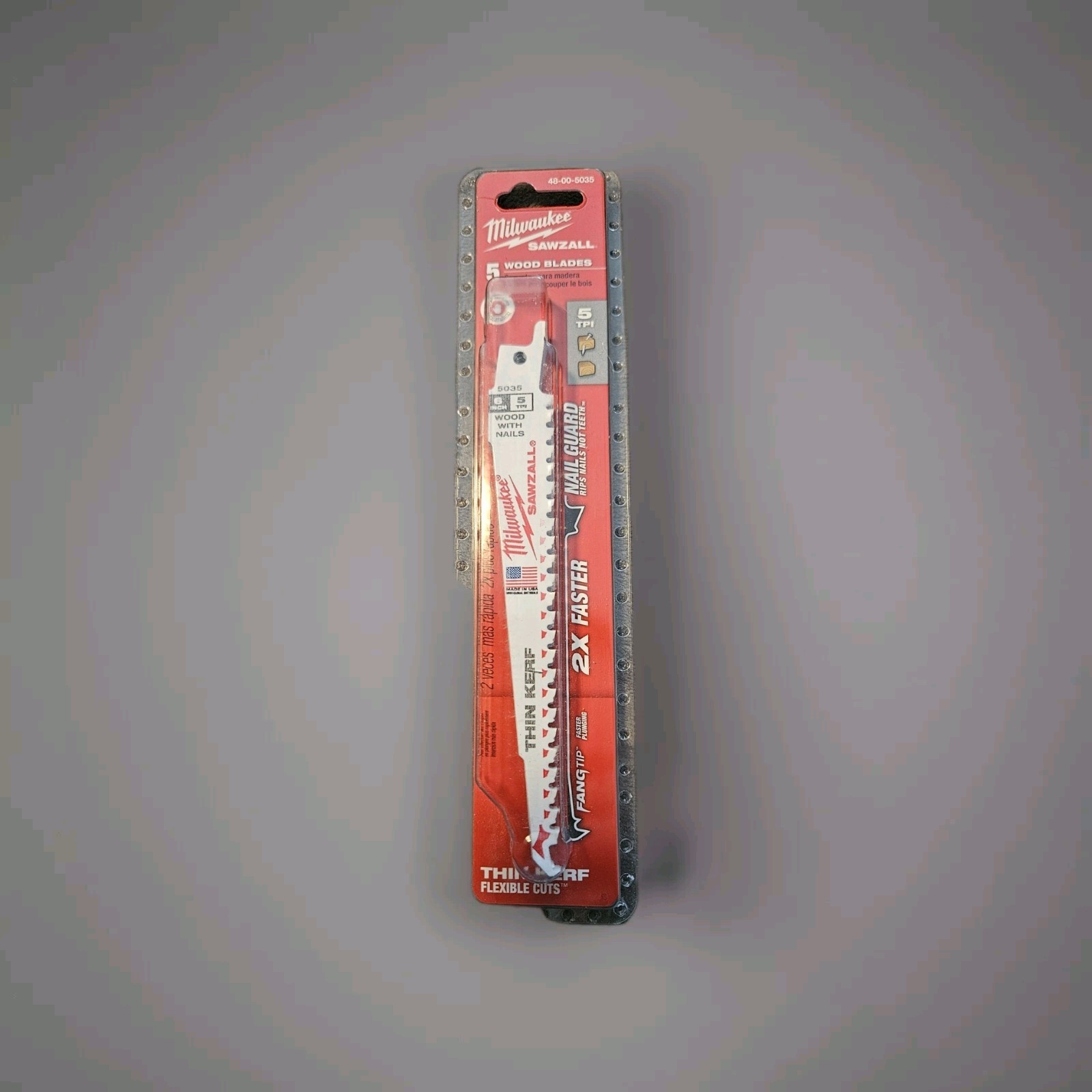 Milwaukee 48-00-5035 6" TPI Sawzall Tapered Reciprocating Saw Blades (5 Pack)