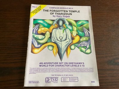 Advanced Dungeons and Dragons WG4 The Forgotten Temple of Tharizdun Vintage OOP