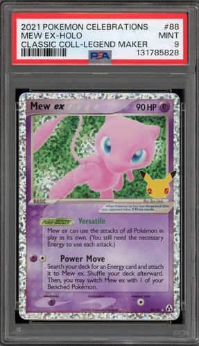 Pokemon Mew ex Celebrations Classic Coll. Legend Maker Holo Rare #88 PSA 9 Mint