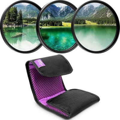 49mm Multi-Coated UV CPL Polarizer Neutral Density ND4 Filter Kit