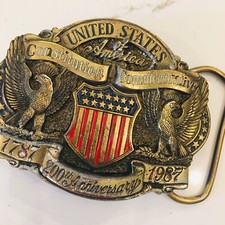 US Constitution Commemorative 200th Anniversary Belt Buckle Ltd Edition