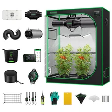 VIVOSUN 4x2ft Smart Grow Tent Kit w/Aerolight SE 200W,G4 Inline fan kit w/E42A