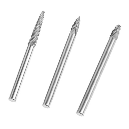 1/8" Double Cut Tungsten Carbide Rotary Burr Set For Carving Engraving Polishing - Picture 2 of 9