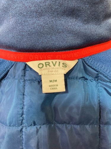 Orvis Quilted Jacket - Mens Medium - Blue - Zip Up - Fleece - Lightweight - Picture 9 of 11