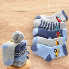 5 Pack Kids Wool Sock Toddlers Boys Girls Child Warm Winter Thick Thermal 1-12T