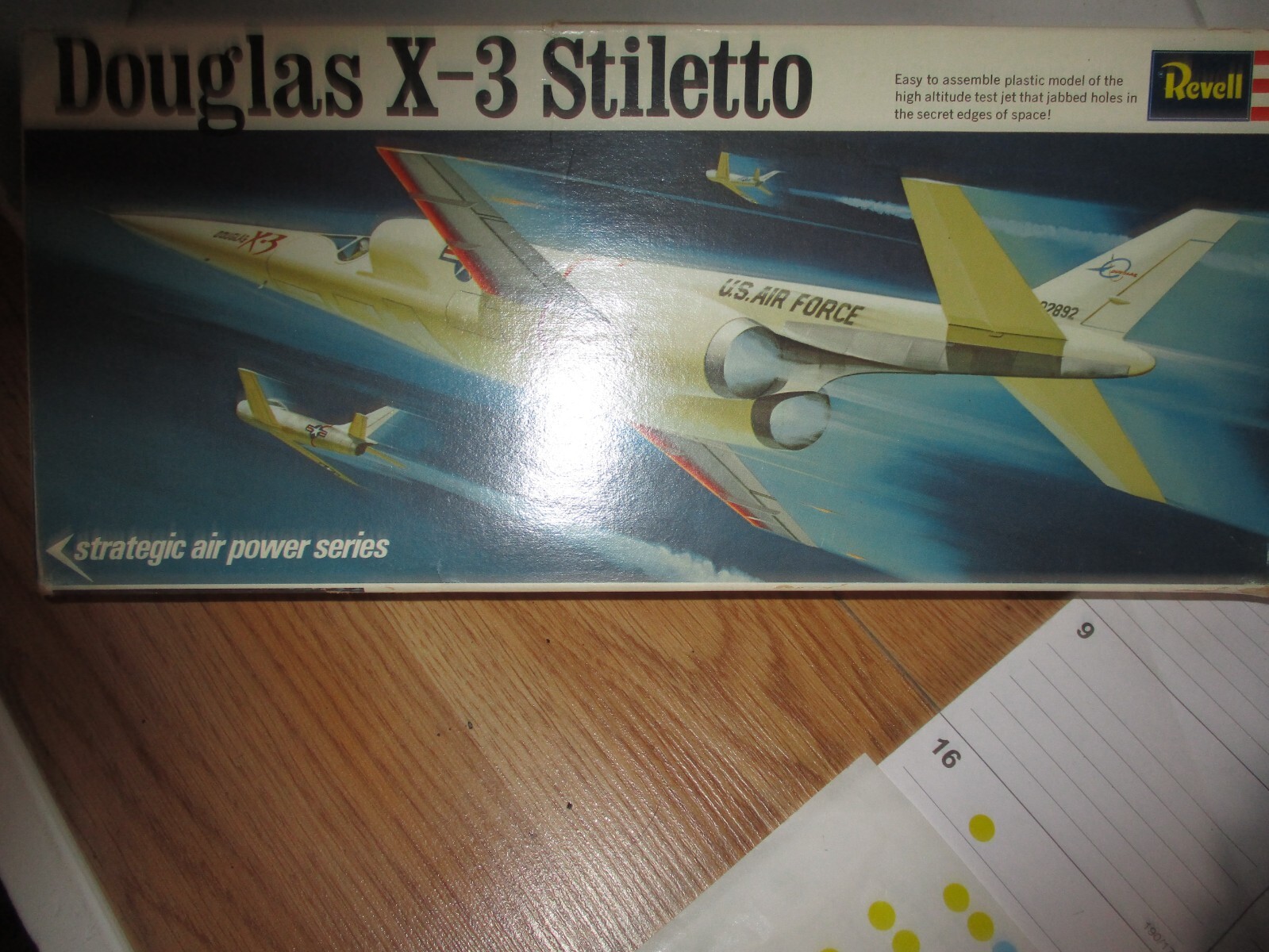 VINTAGE 1968 Revell Douglas X-3 Stiletto 1:65 SCALE Model Kit #H-135: ...