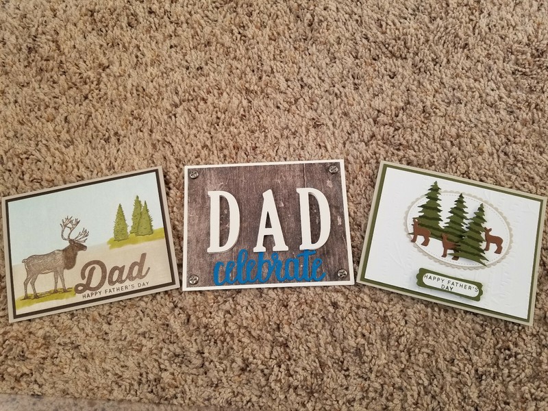 3 Stampin' Up! Masculine Cards, Father's Day, Nature Sings, Celebrate