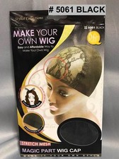 QFITT MAKE YOUR OWN WIG STRETCH MESH MAGIC PART WIG CAP 5061 BLACK