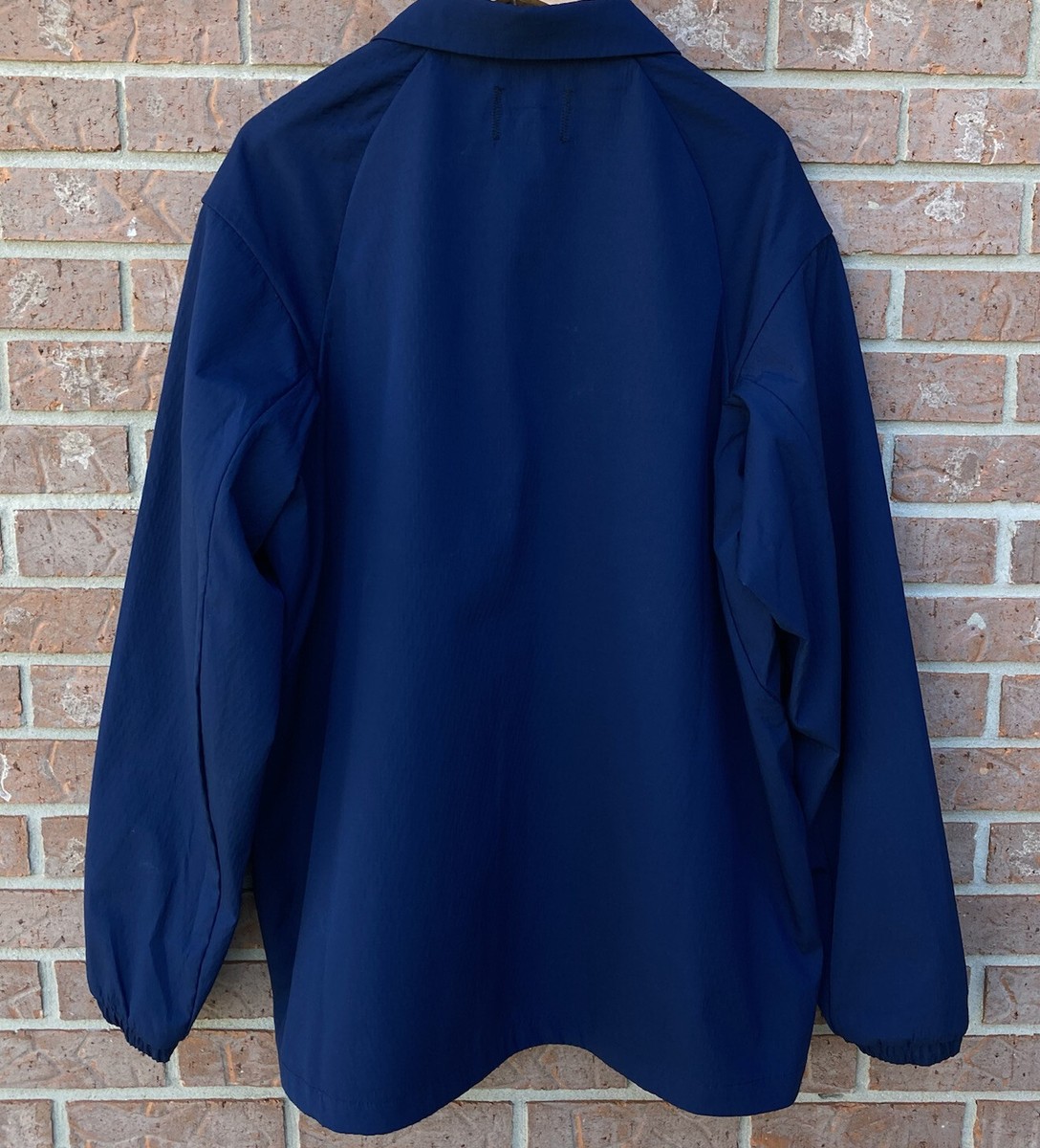Adidas Reigning Champ Bonded Jacket Snap Front Navy Blue