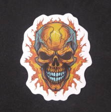 Colorful Crazy Cool Creepy Evil Skeleton Sticker 2.5" x 2" AP