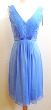 J.CREW $270 NWT LOUISA BLUE SILK CHIFFON DRESS MORNING SKY SIZE 2