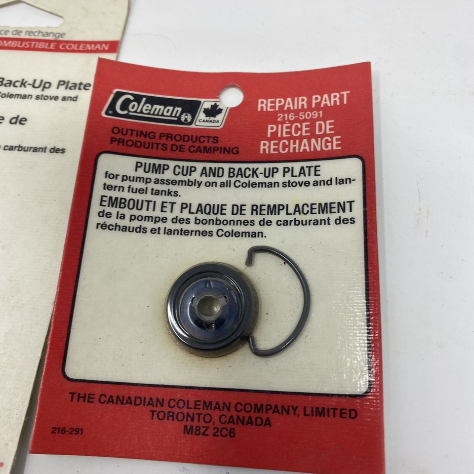 Coleman Lantern Repair Parts Kits Pump Cup & Back Up Plates 2165019