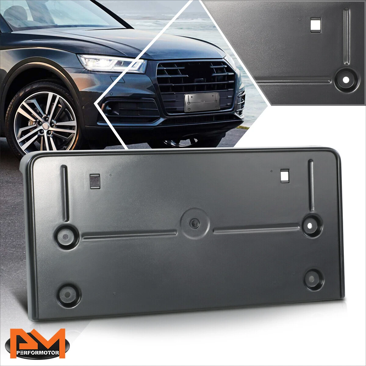 For 19 20 Audi Q5 Front Bumper Tow Hook License Plate Mounting