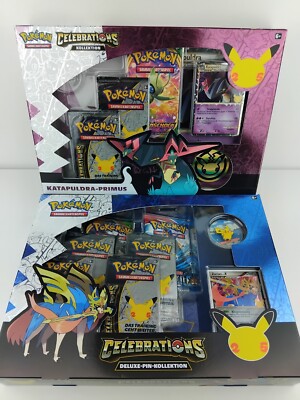 Pokemon Celebrations Zacian Deluxe Pin + Katapuldra Binder Kollektion Pokémon 25
