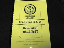 JAMES CADET 150cc & COMET 98cc SPARE PARTS BOOK 1955 JAM11