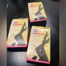 Pack of 3 NWT Assets by Spanx patterned shaping tights ribbed row . Size C