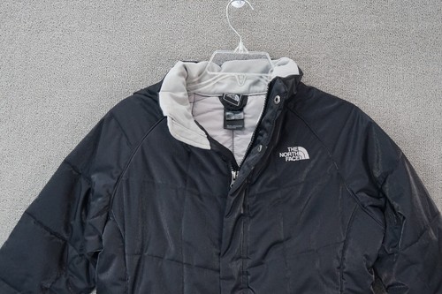 The North Face Jacket Long Girls L 14-16 Black Puffer Detach Hood - Picture 4 of 11