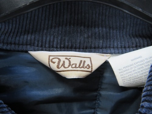 Cappotto invernale vintage Walls blu denim usato 24" circonferenza petto 25" maniche - Foto 2 di 7