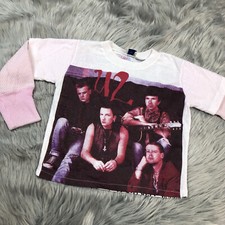 Vintage Custom Made U2 Band Children  s Tour T Shirt