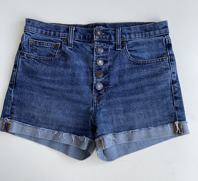 GAP DENIM Vintage Cut off Denim Shorts Cuff/Turn up Hem Size 28
