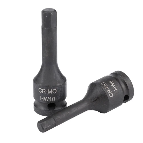 10PCS 1/2'' Drive Deep Hex Bit Socket Set Metric Allen Key Adapter Auto Repair - Picture 7 of 12