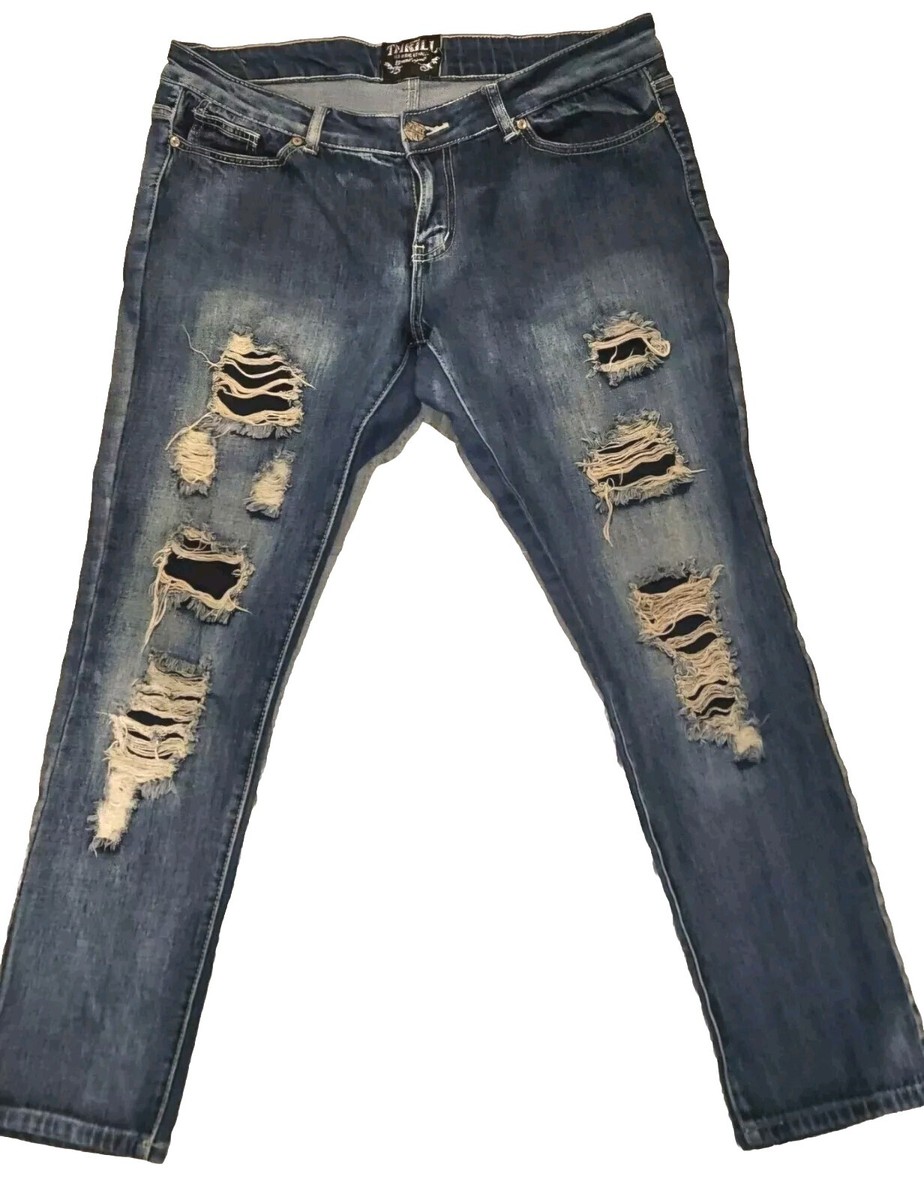 Shredded Jeans Makobi Biker Jeans For Kids Slim Fit Ripped Jeans